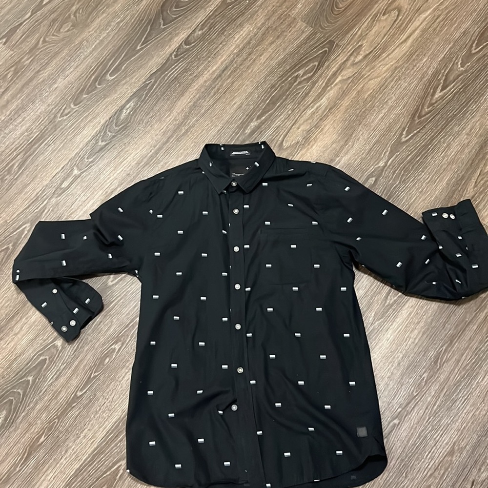 Used black bottom down shirt